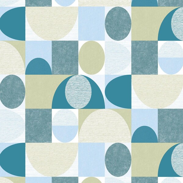 Manhattan Comfort Narbonne, Vinyl Geo Dome Wallpaper, 205 In X 33 Ft = 56 Sq Ft Narbonne - main